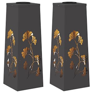 vidaXL P&auml;ikese LED k&auml;igutee tuli 2 tk Soe valge 18 x 18 x 50 cm