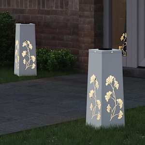 Solární LED Cestovní Světlo 2 pcs Bílá Studeně válcovaná ocel - obrázek 3