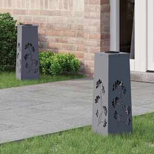 Solarno LED svetilo za pot 2 pcs Antracit Medenina