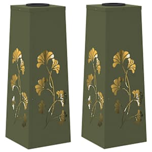 vidaXL P&auml;ikese LED k&auml;igutee tuli 2 tk Soe valge 18 x 18 x 50 cm