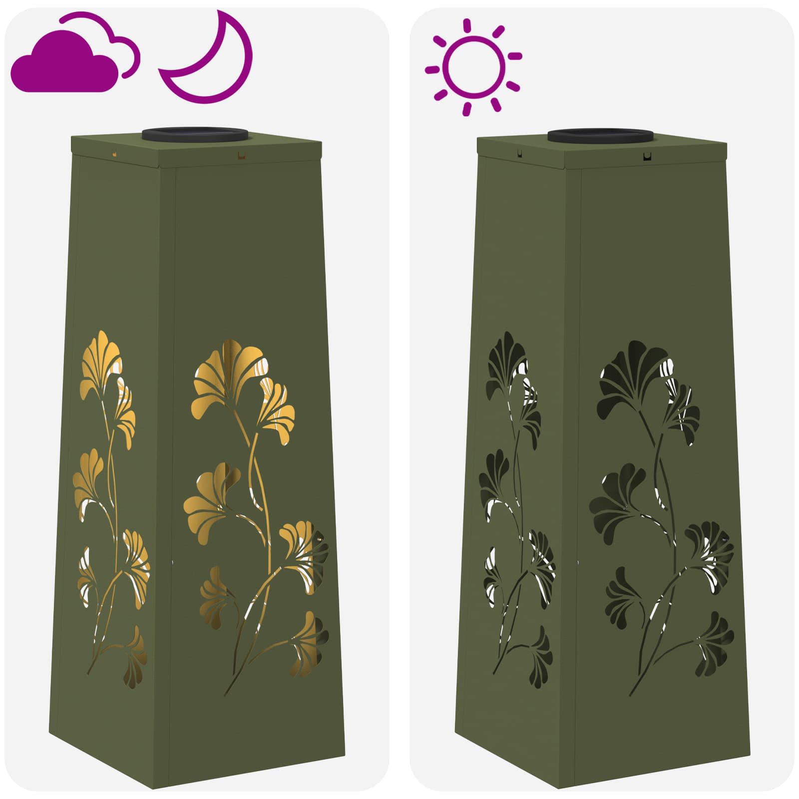 Solar LED Pad Licht 2 pcs Olijf Groen Koudgewalst staal image 13