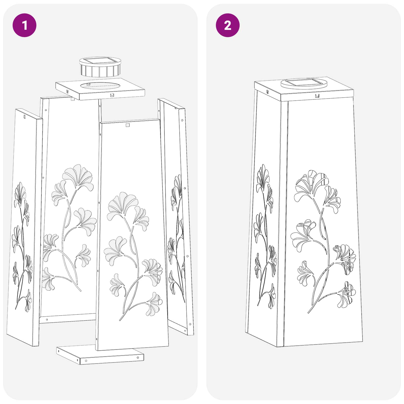 Solar LED Pad Licht 2 pcs Roestvrij staal Roestvrij staal image 12
