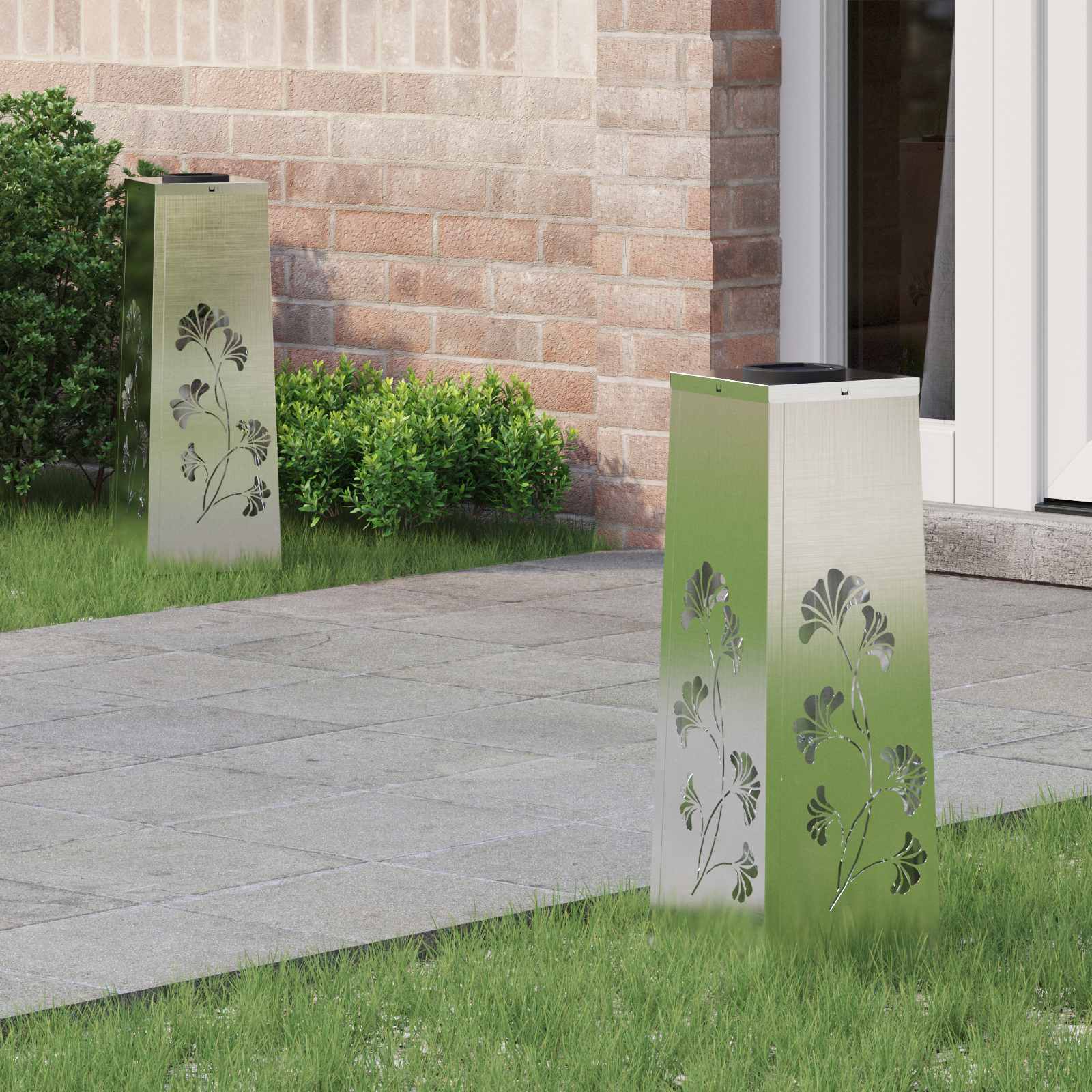 Solar LED Pad Licht 2 pcs Roestvrij staal Roestvrij staal image 1