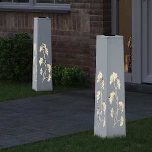 Solární LED Cestovní Světlo 2 pcs Bílá Studeně válcovaná ocel - obrázek 3