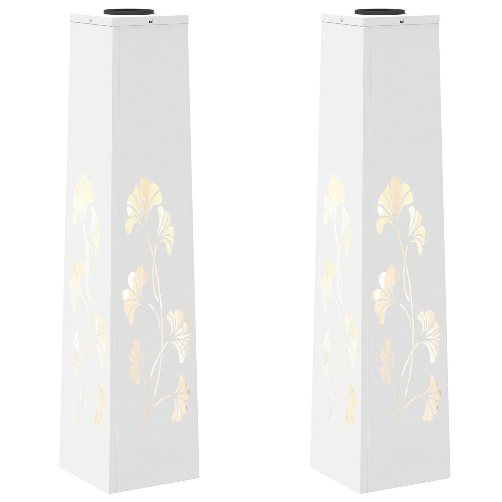 Thumbnail - vidaXL Solar LED Weg Licht 2 pcs Weiß Kalt gewalzter Stahl