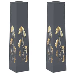 vidaXL P&auml;ikese LED k&auml;igutee tuli 2 tk Soe valge 18 x 18 x 80 cm