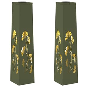 vidaXL P&auml;ikese LED k&auml;igutee tuli 2 tk Soe valge 18 x 18 x 80 cm