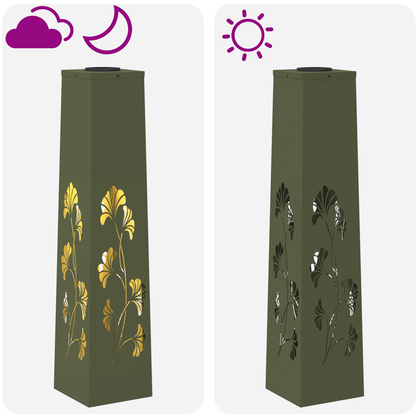 Solar LED Pad Licht 2 pcs Olijf Groen Koudgewalst staal image 13