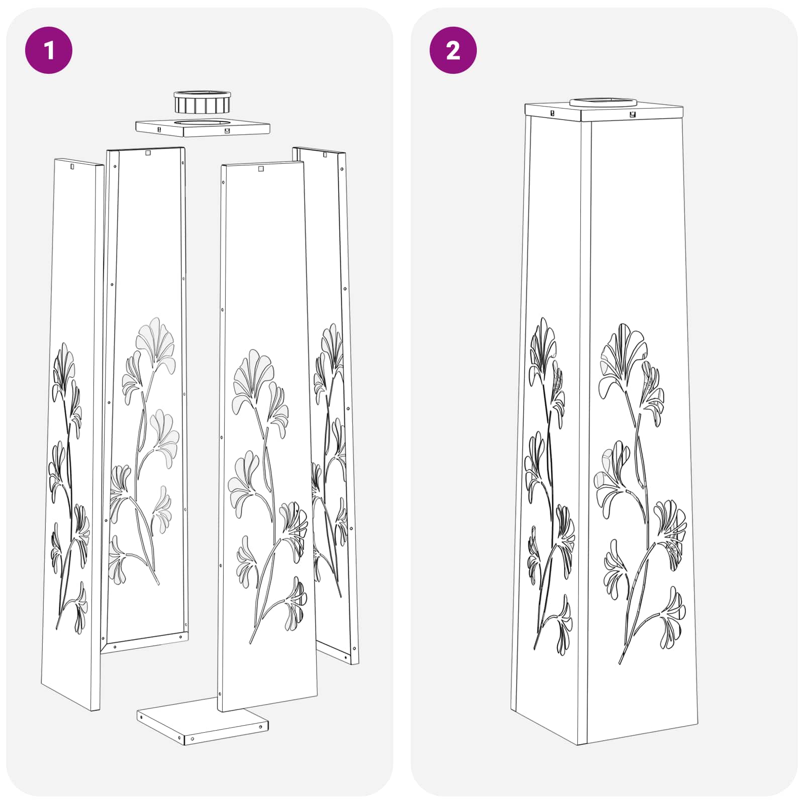 Solar LED Pad Licht 2 pcs Gegalvaniseerd Gegalvaniseerd image 12
