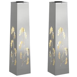vidaXL P&auml;ikese LED k&auml;igutee tuli 2 tk Soe valge 18 x 18 x 80 cm
