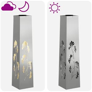Solární LED Cestovní Světlo 2 pcs Stříbrná Pozinkovaná ocel - obrázek 13