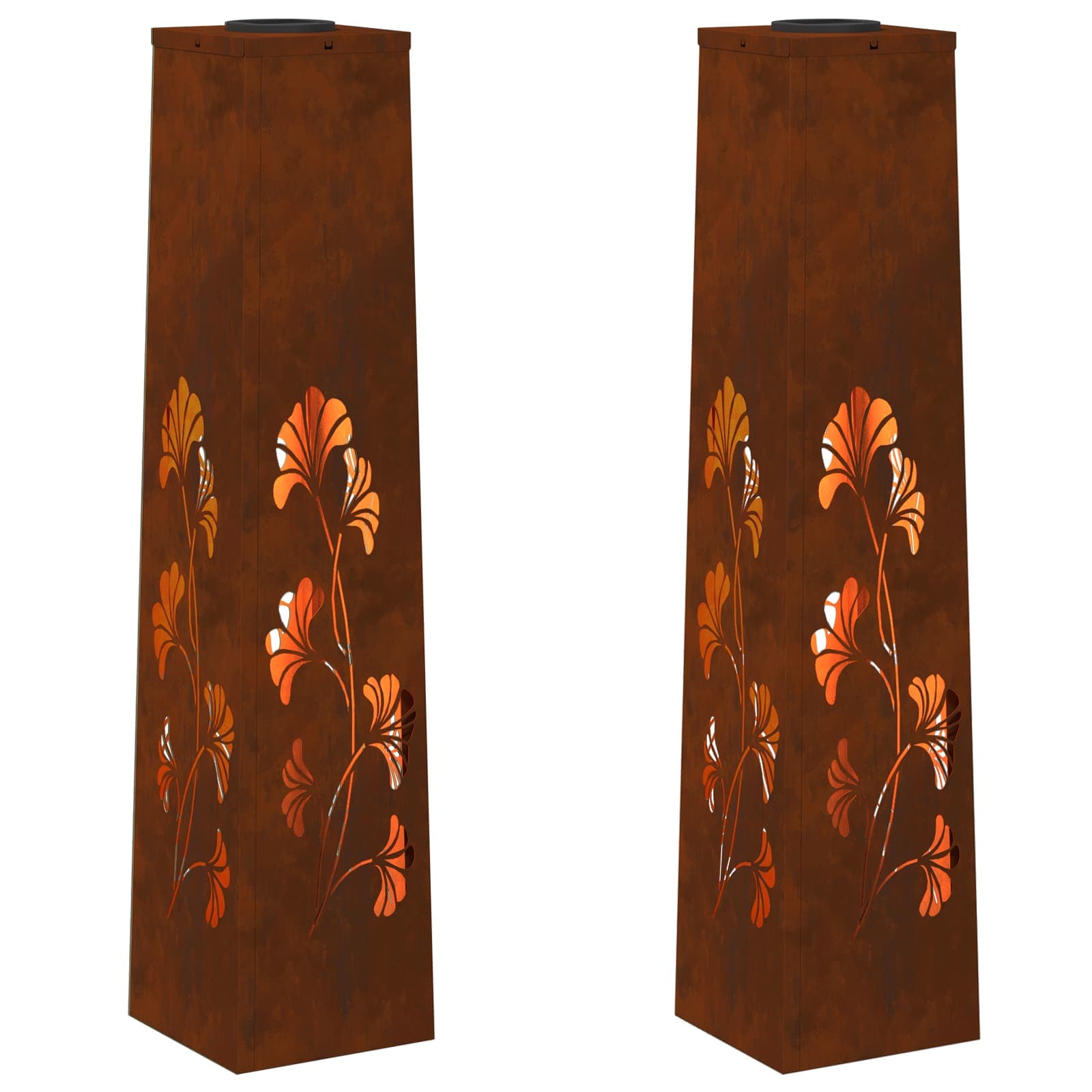 Thumbnail - vidaXL Solar LED Weg Licht 2 pcs Rostig Wetterfeststahl