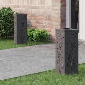 Solarno LED svetilo za pot 2 pcs Črna Medenina