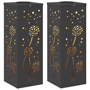 vidaXL P&auml;ikese LED k&auml;igutee tuli 2 tk Soe valge 18 x 18 x 50 cm