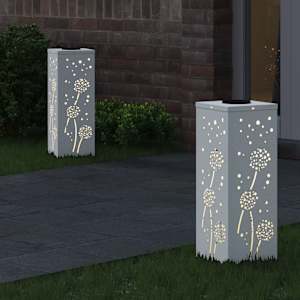 Solární LED Cestovní Světlo 2 pcs Bílá Studeně válcovaná ocel - obrázek 3