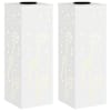 vidaXL P&auml;ikese LED k&auml;igutee tuli 2 tk Soe valge 18 x 18 x 50 cm