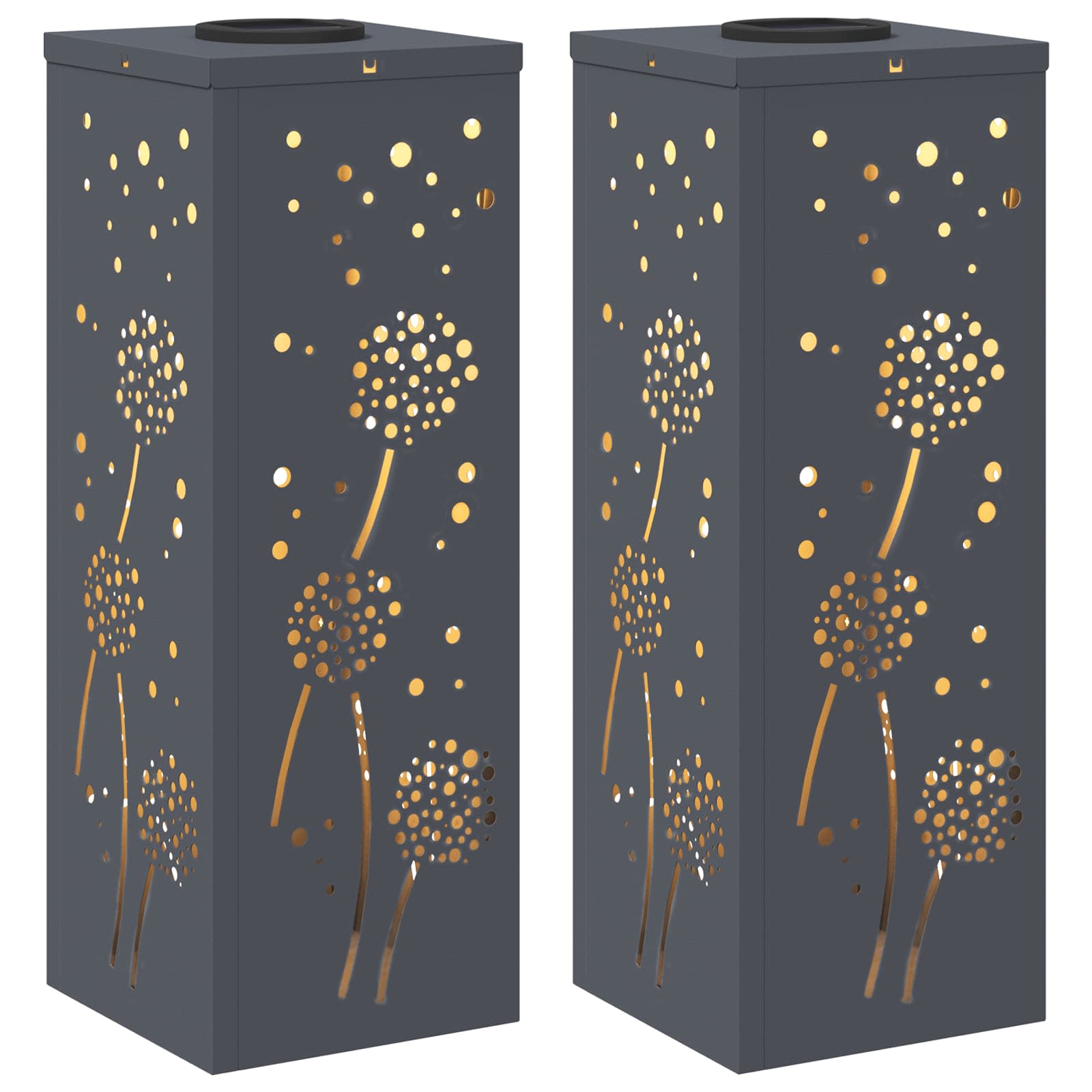 Thumbnail - vidaXL Solar LED Weg Licht 2 pcs Anthrazit Kalt gewalzter Stahl