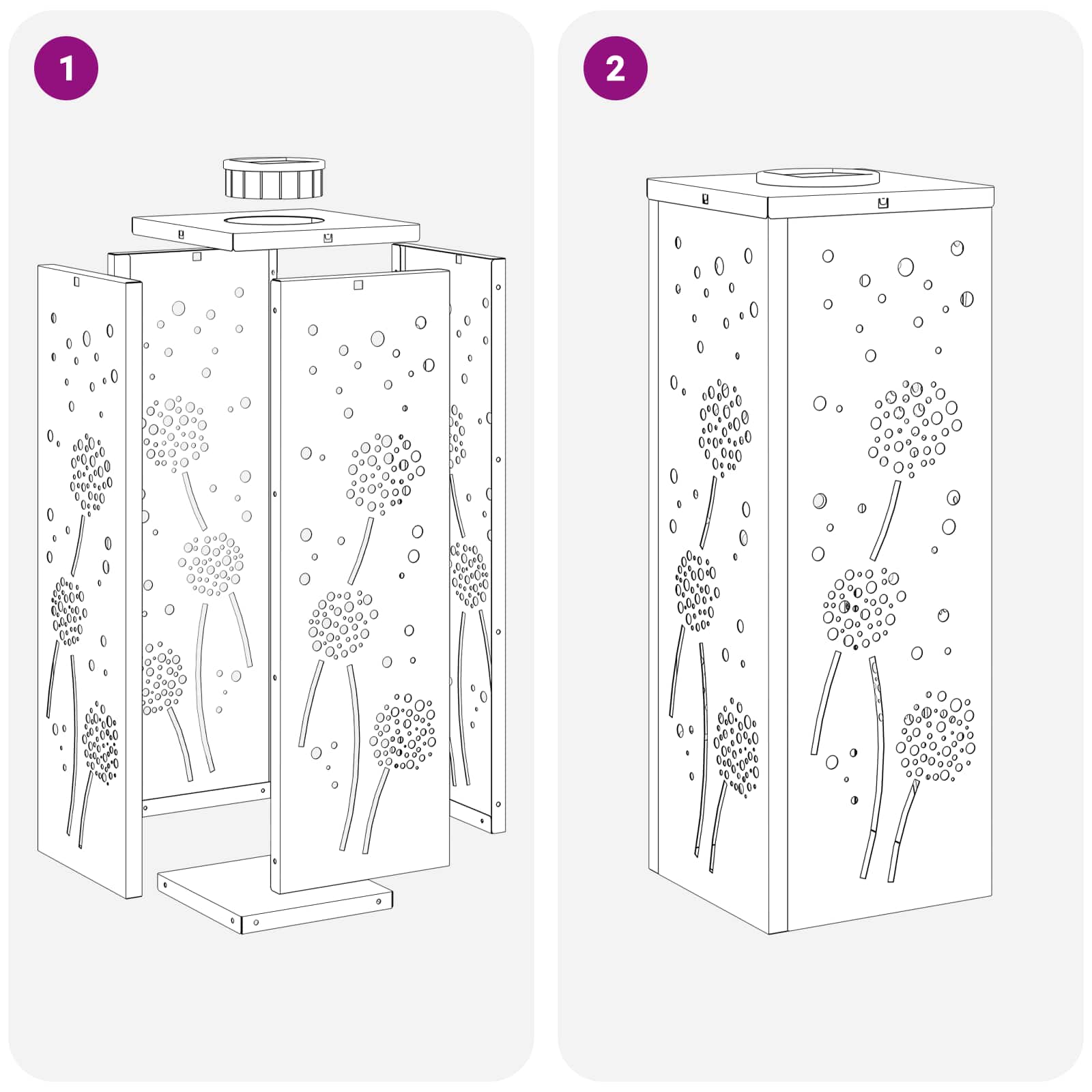 Solar LED Pad Licht 2 pcs Gegalvaniseerd Gegalvaniseerd image 12