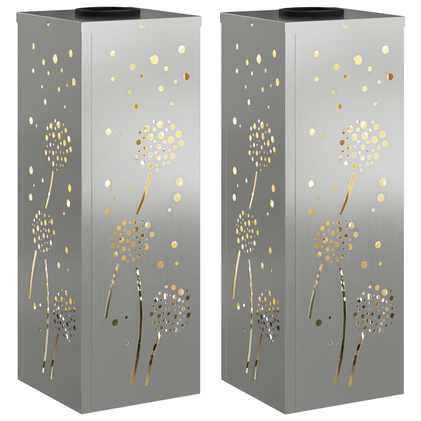 Thumbnail - vidaXL Solar LED Weg Licht 2 pcs Silber Galvanisiertes Stahl