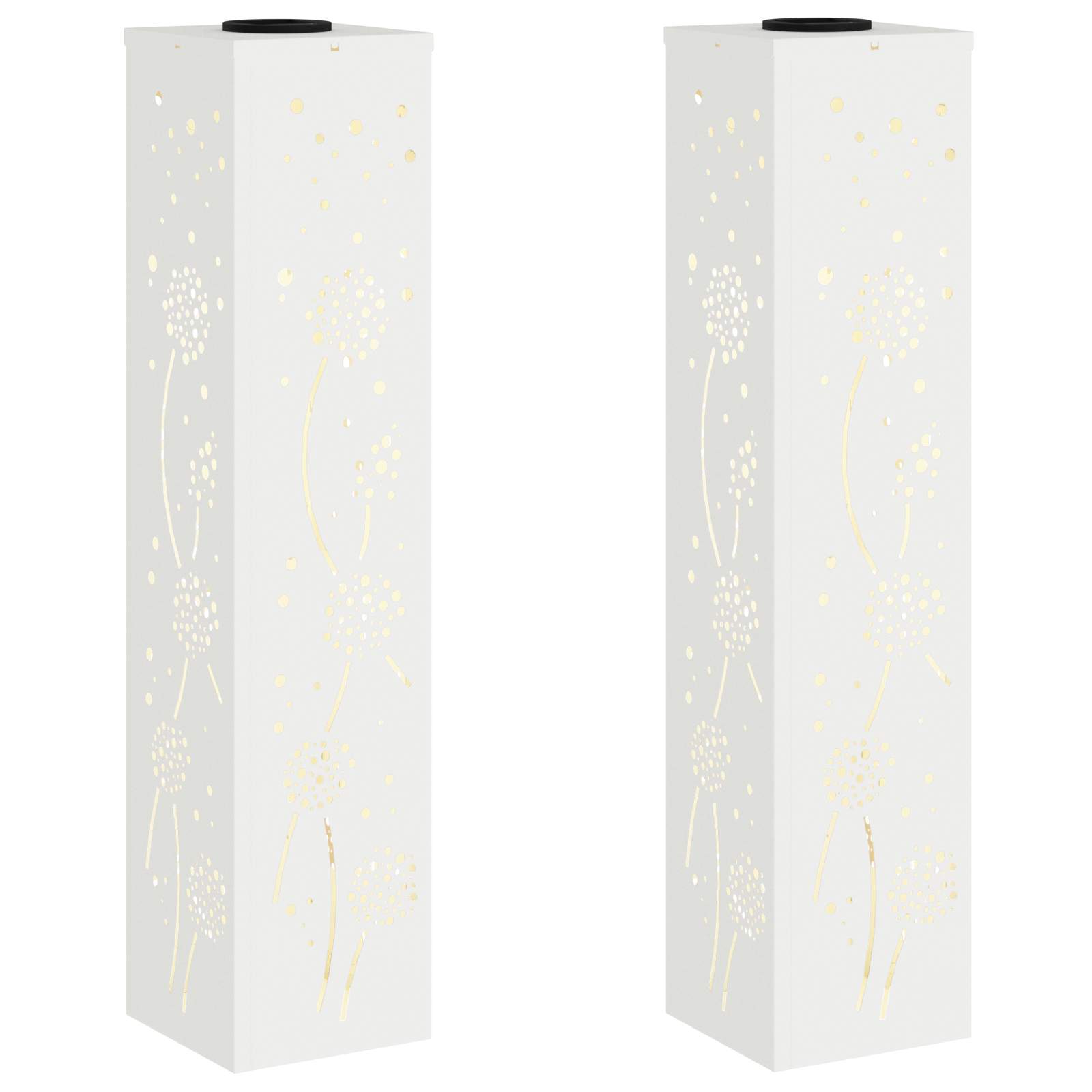 vidaXL Solární LED Cestovní Světlo 2 ks Teplá bílá 18 x 18 x 80 cm