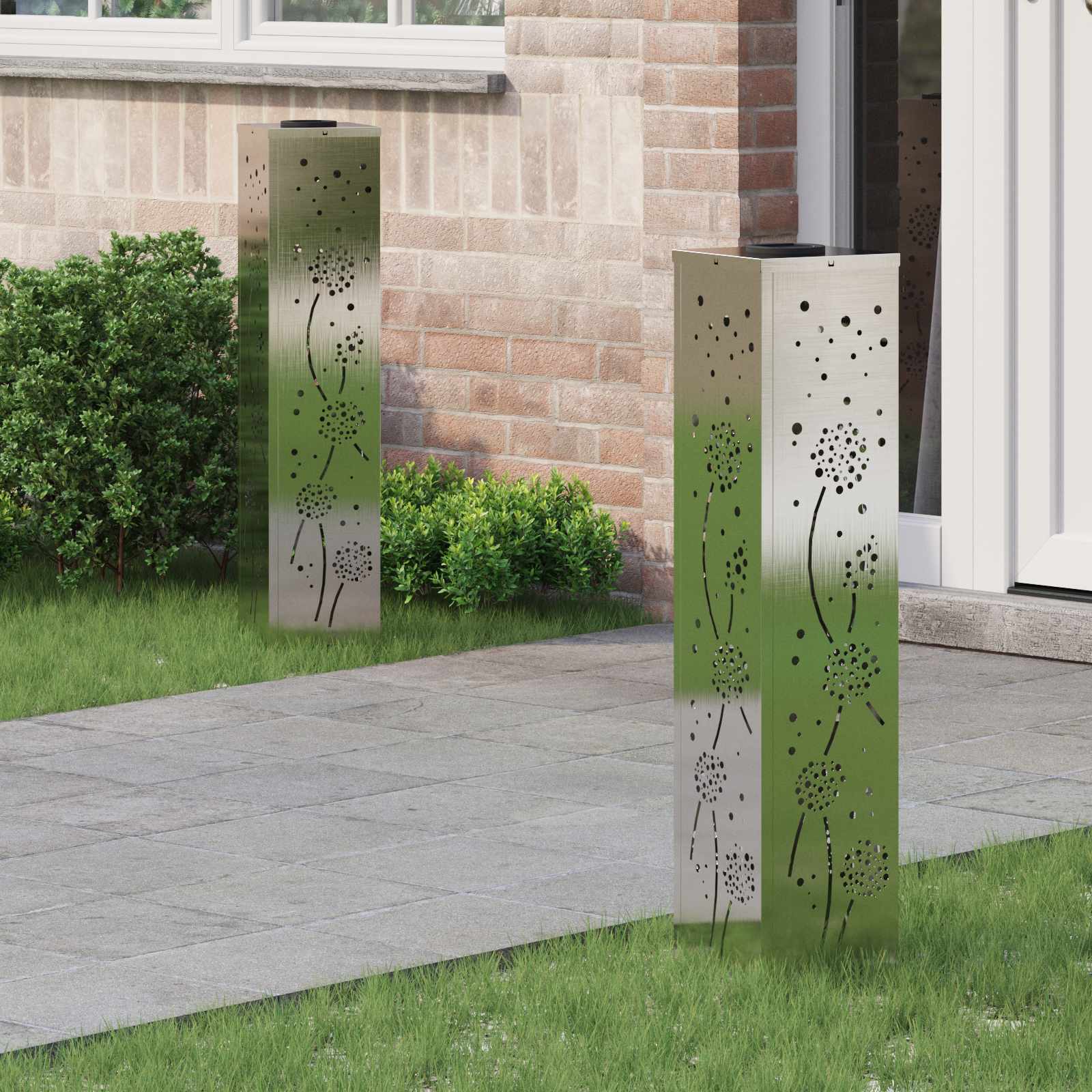 Solar LED Pad Licht 2 pcs Roestvrij staal Roestvrij staal image 1