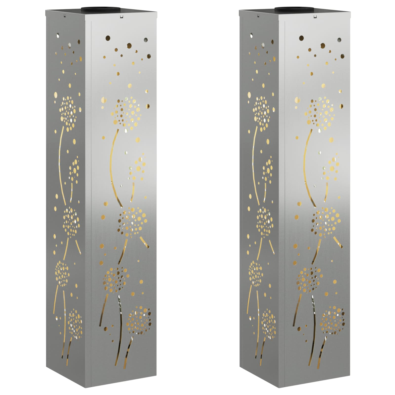 Thumbnail - vidaXL Solar LED Weg Licht 2 pcs Rostig Galvanisiert