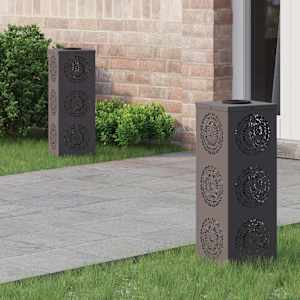 Solarno LED svetilo za pot 2 pcs Črna Medenina