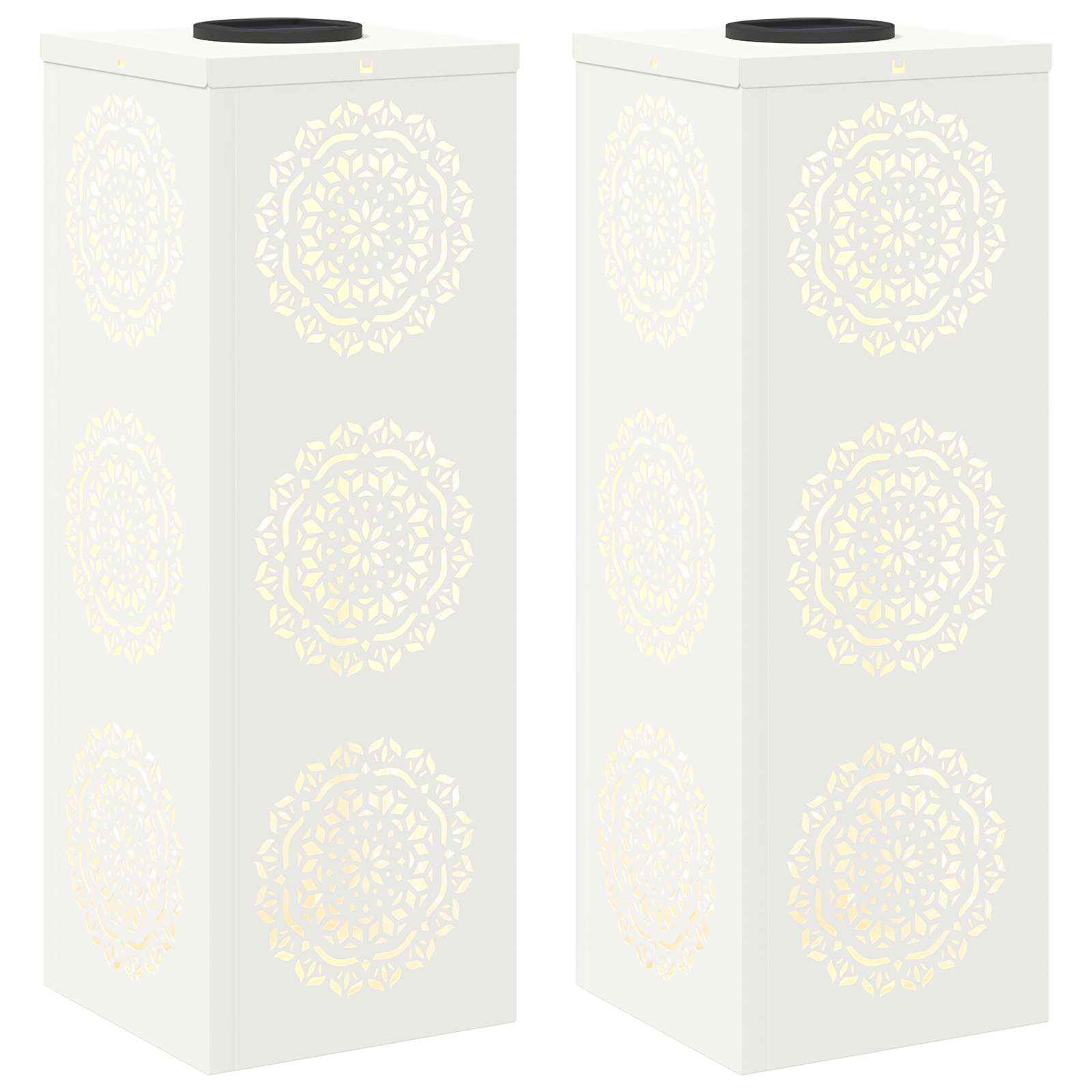 vidaXL Solární LED Cestovní Světlo 2 ks Teplá bílá 18 x 18 x 50 cm