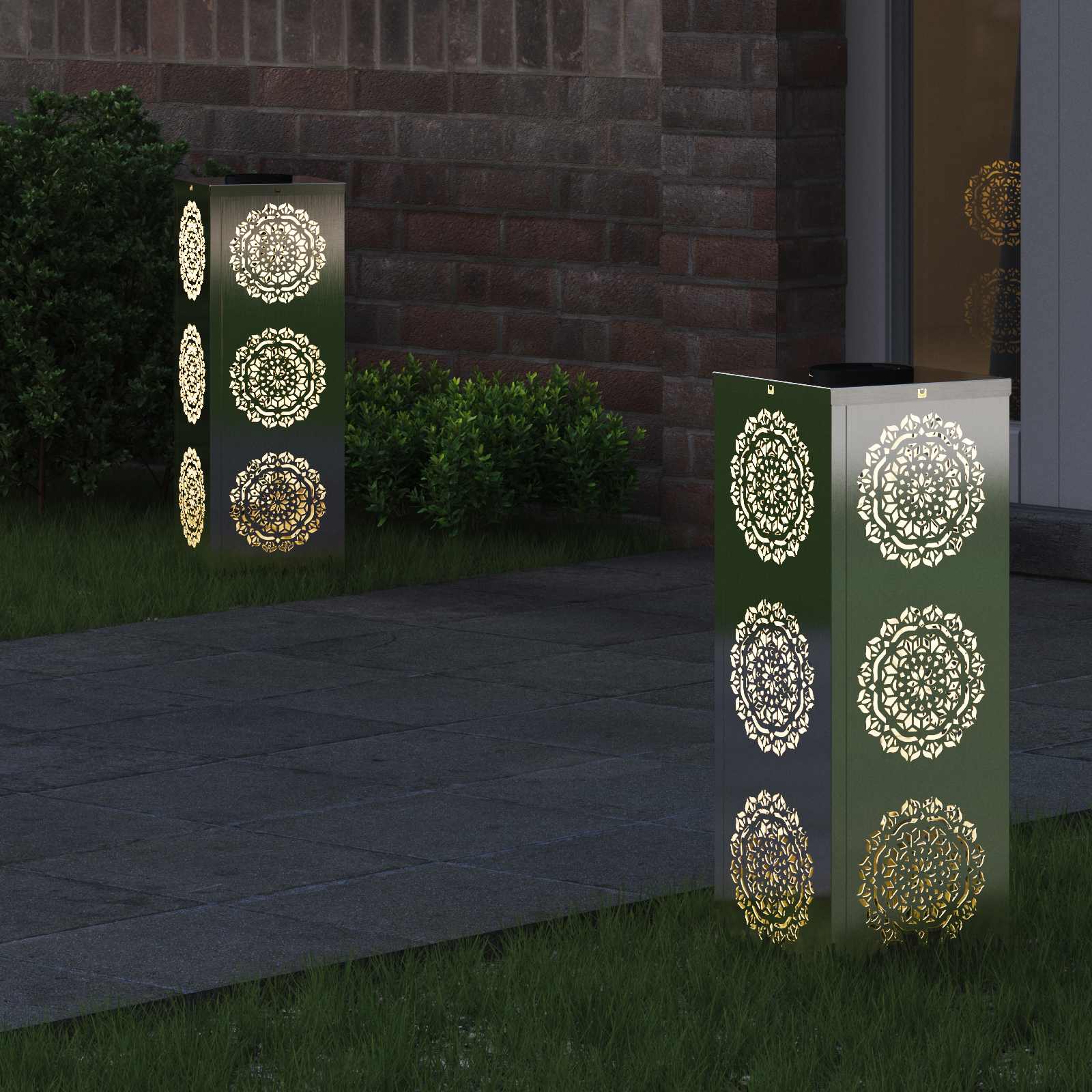 Solar LED Pad Licht 2 pcs Roestvrij staal Roestvrij staal image 3