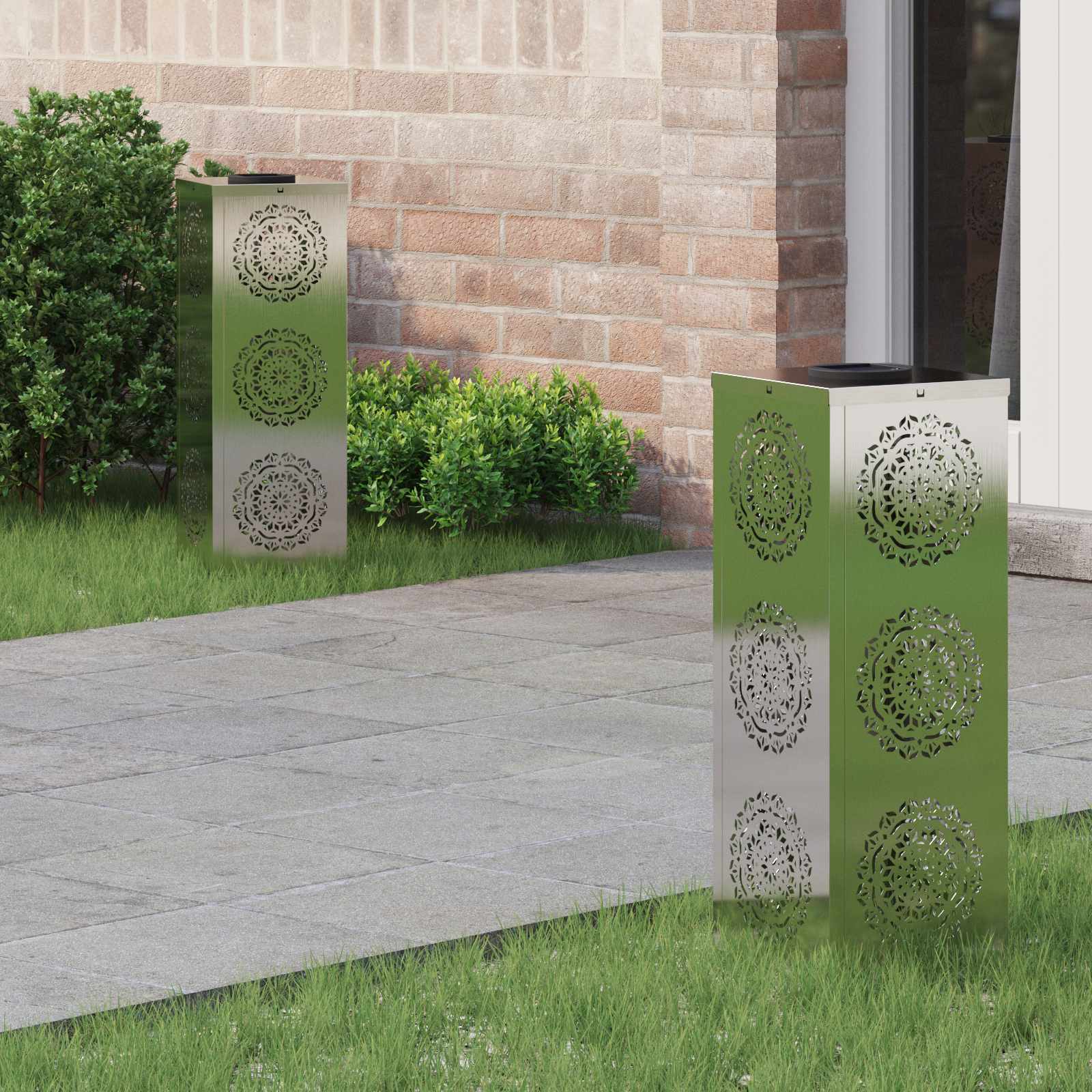 Solar LED Pad Licht 2 pcs Roestvrij staal Roestvrij staal image 1