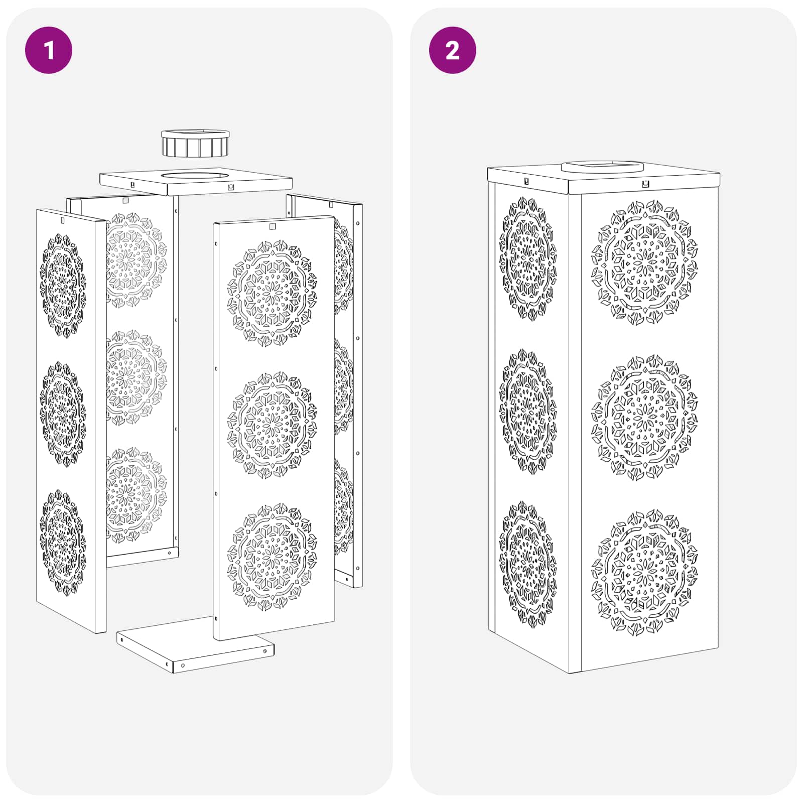 Solární LED Cestovní Světlo 2 pcs Rezavá - obrázek 15