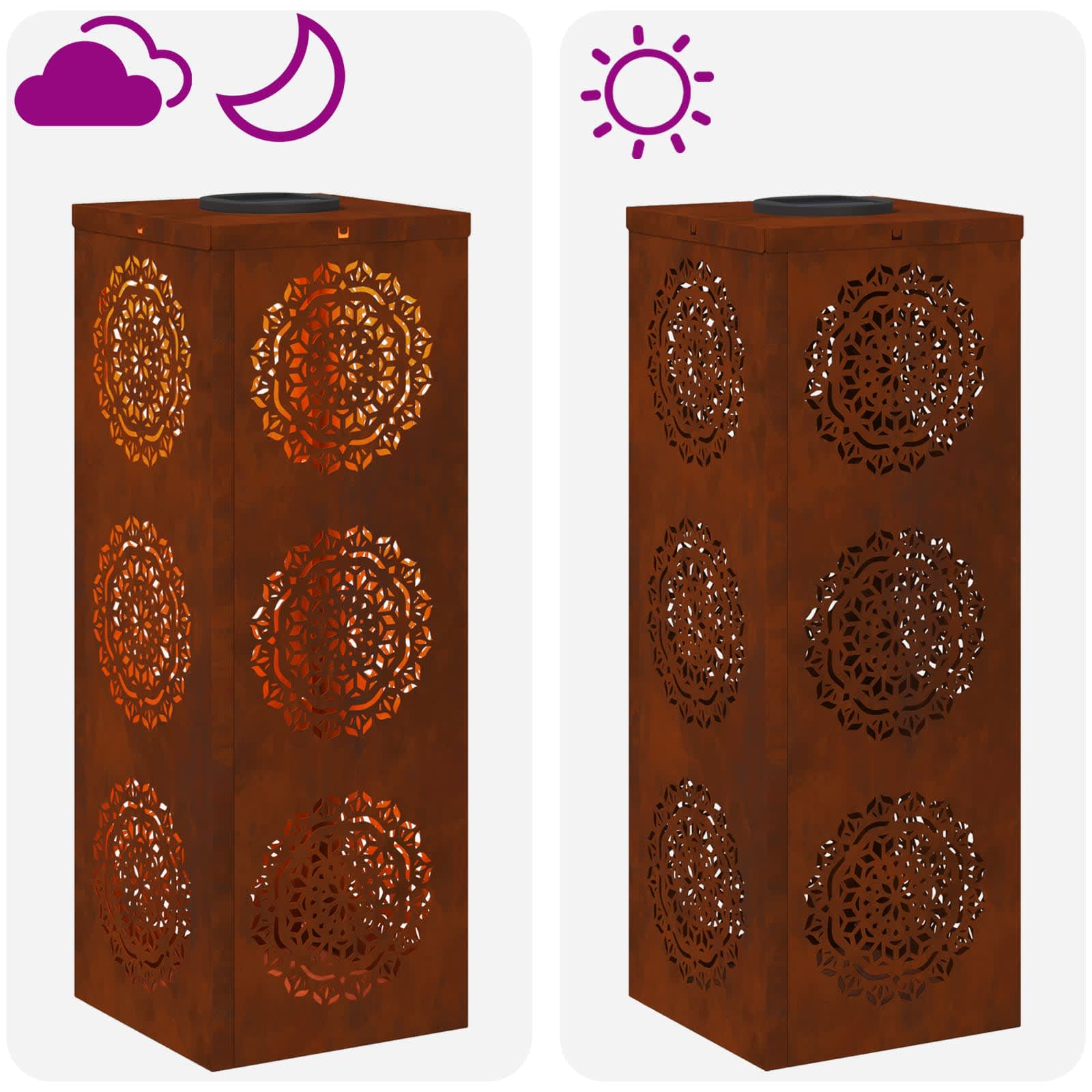 Solar LED Pad Licht 2 pcs Cortenstaal Cortenstaal image 12