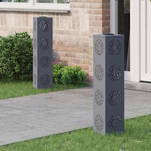 Solarno LED svetilo za pot 2 pcs Antracit Medenina