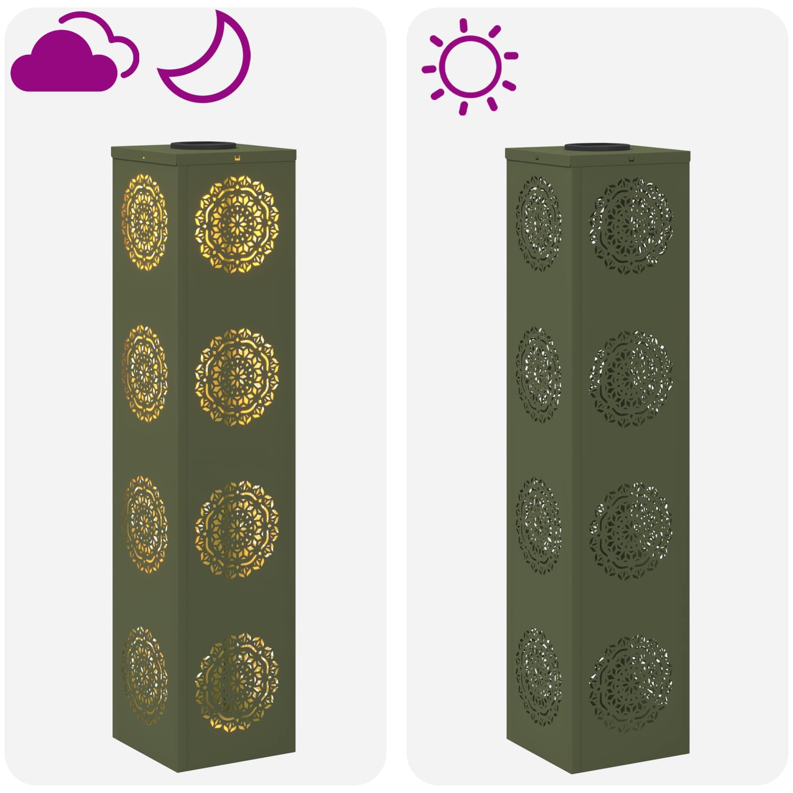 Solar LED Pad Licht 2 pcs Olijf Groen Koudgewalst staal image 13