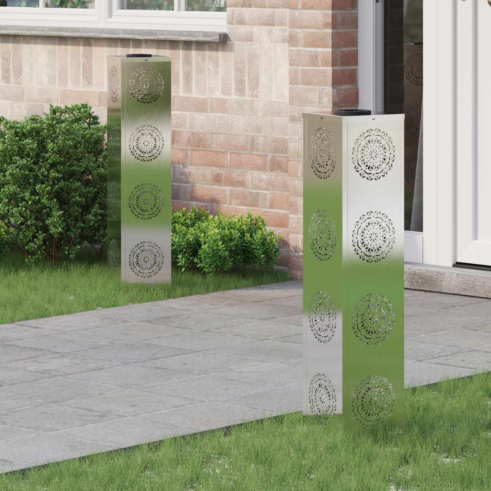 Solar LED Pad Licht 2 pcs Roestvrij staal Roestvrij staal image 1