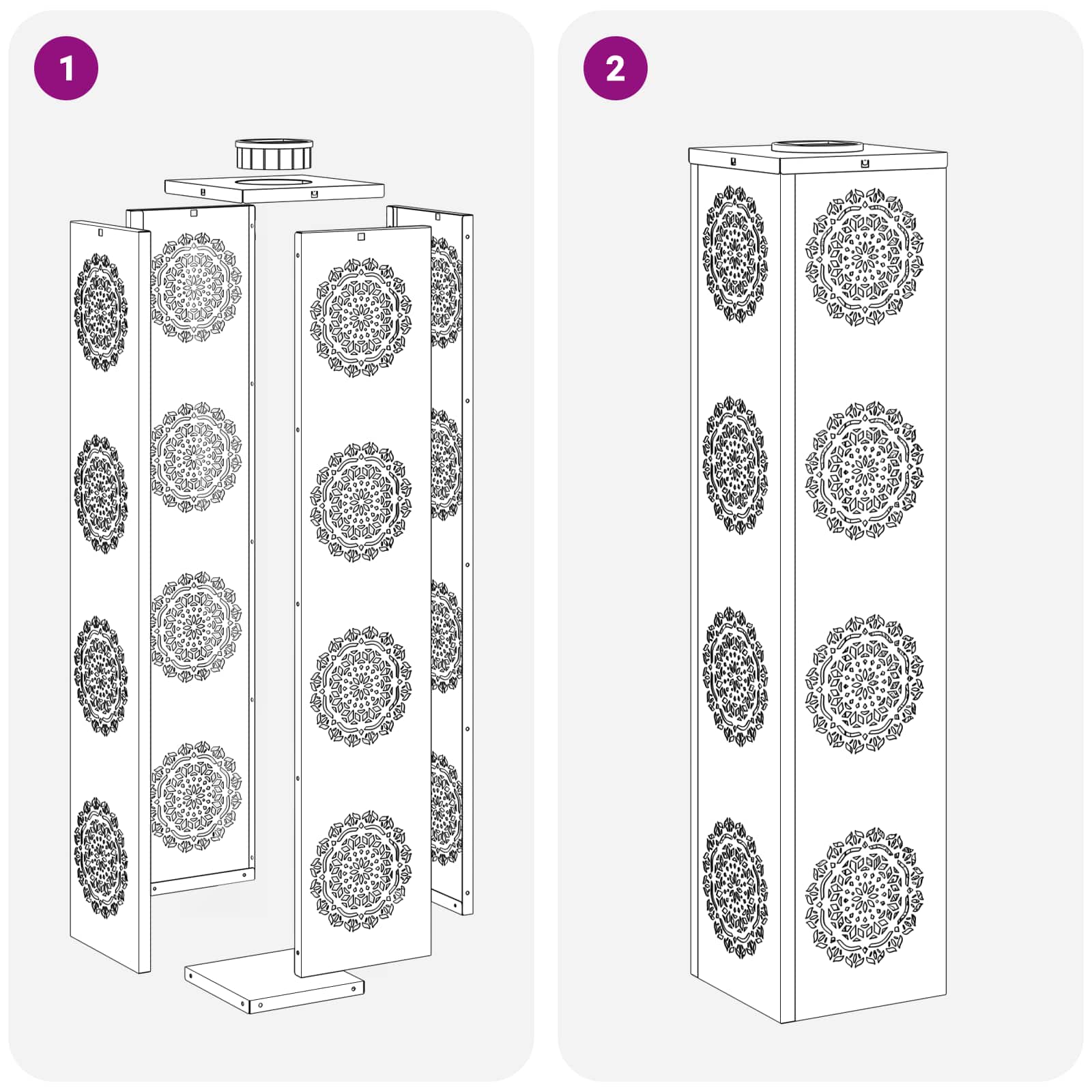 Solar LED Pad Licht 2 pcs Gegalvaniseerd Gegalvaniseerd image 12