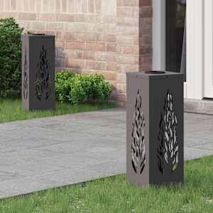 Solarno LED svetilo za pot 2 pcs Črna Medenina