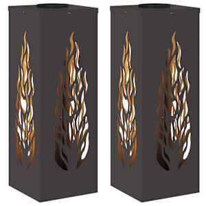 vidaXL P&auml;ikese LED k&auml;igutee tuli 2 tk Soe valge 18 x 18 x 50 cm