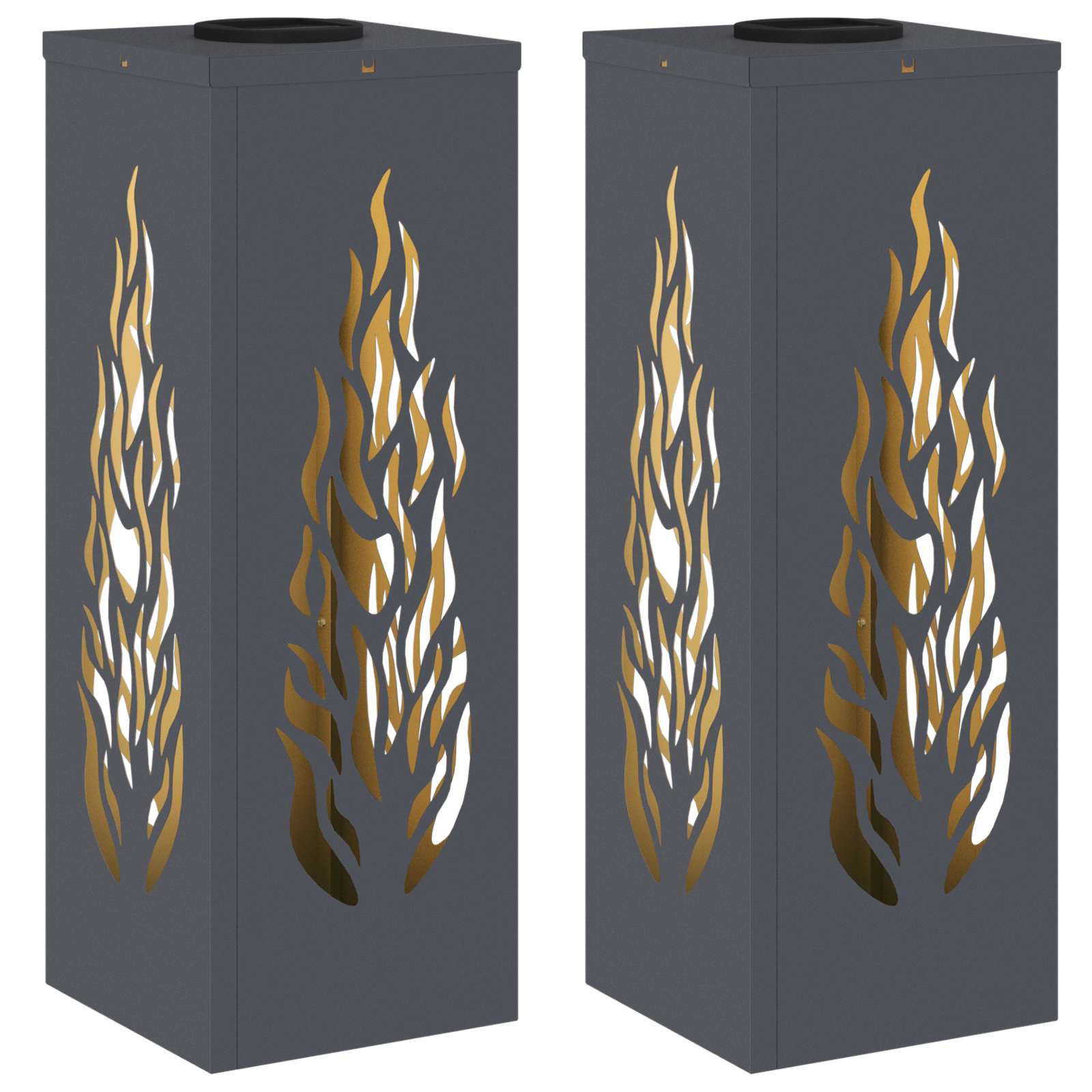 Thumbnail - vidaXL Solar LED Weg Licht 2 pcs Anthrazit Kalt gewalzter Stahl