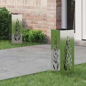 Solarno LED svetilo za pot 2 pcs srebrna Cinkana Jeklina