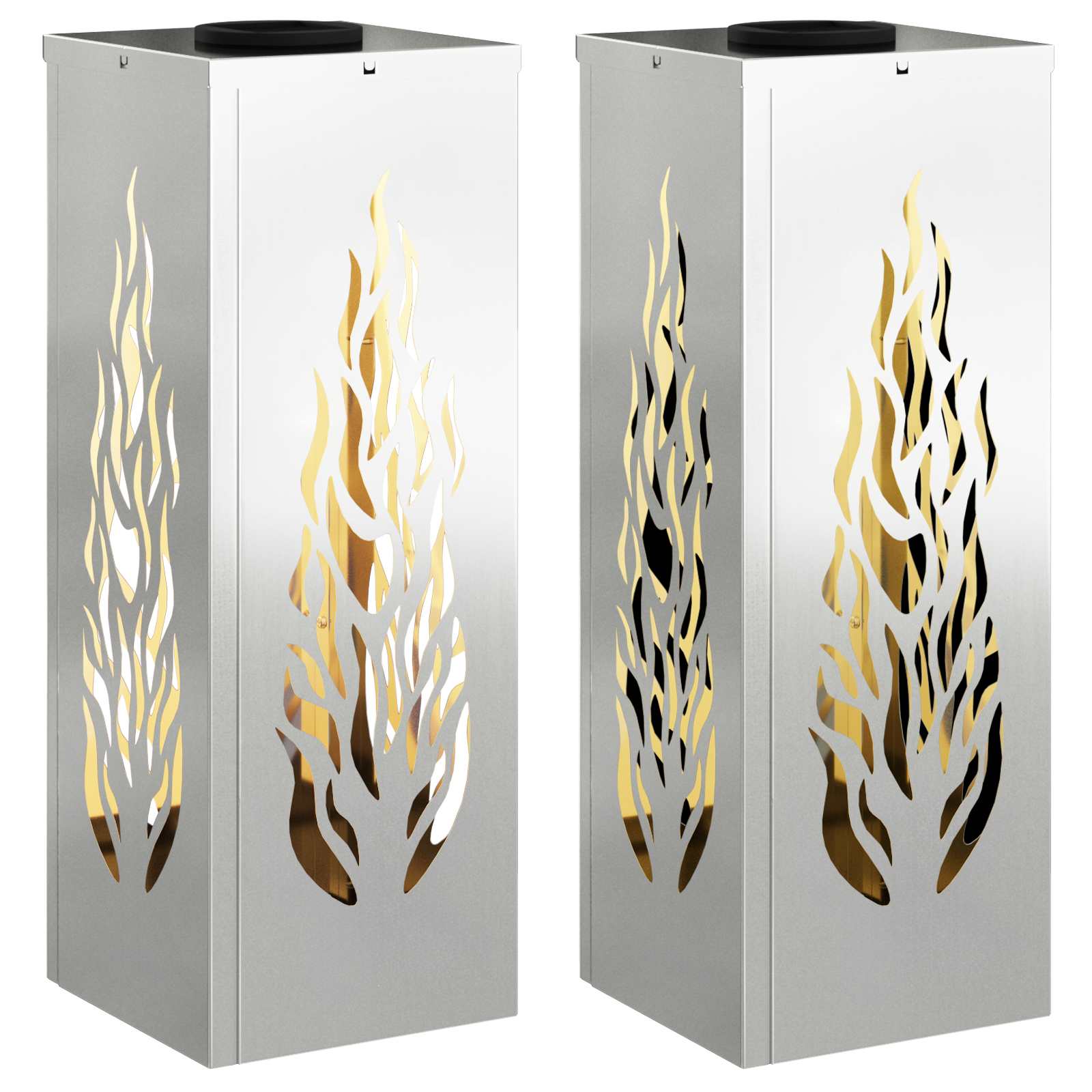 Thumbnail - vidaXL Solar LED Weg Licht 2 pcs Silber Galvanisiertes Stahl