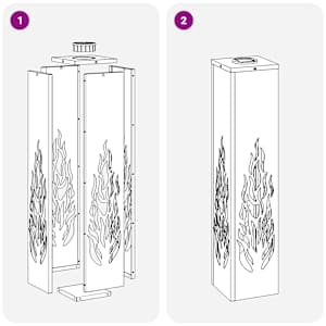 Solární LED Cestovní Světlo 2 pcs Bílá Studeně válcovaná ocel - obrázek 14
