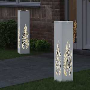Solární LED Cestovní Světlo 2 pcs Bílá Studeně válcovaná ocel - obrázek 3