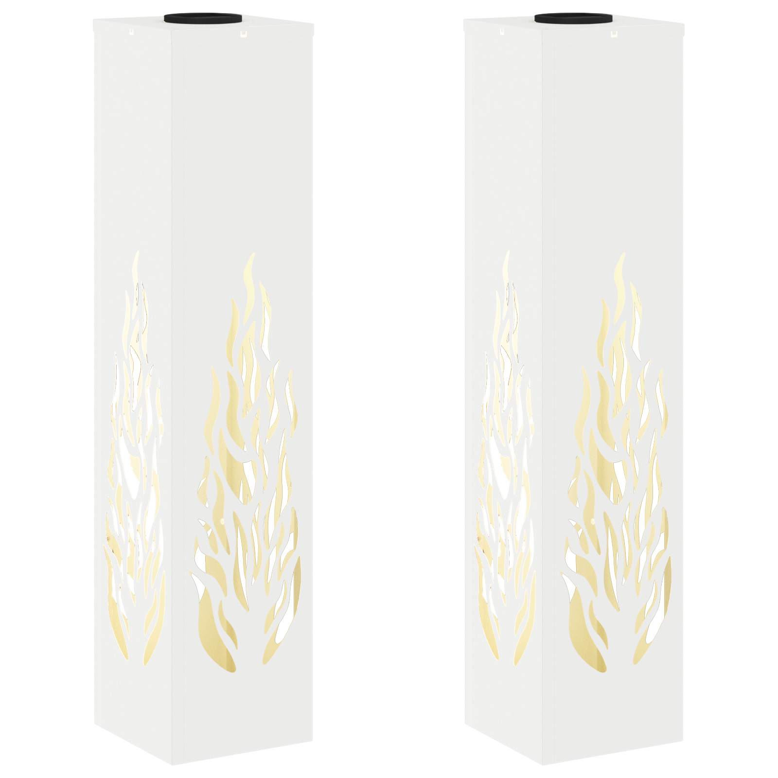 vidaXL Solární LED Cestovní Světlo 2 ks Teplá bílá 18 x 18 x 80 cm