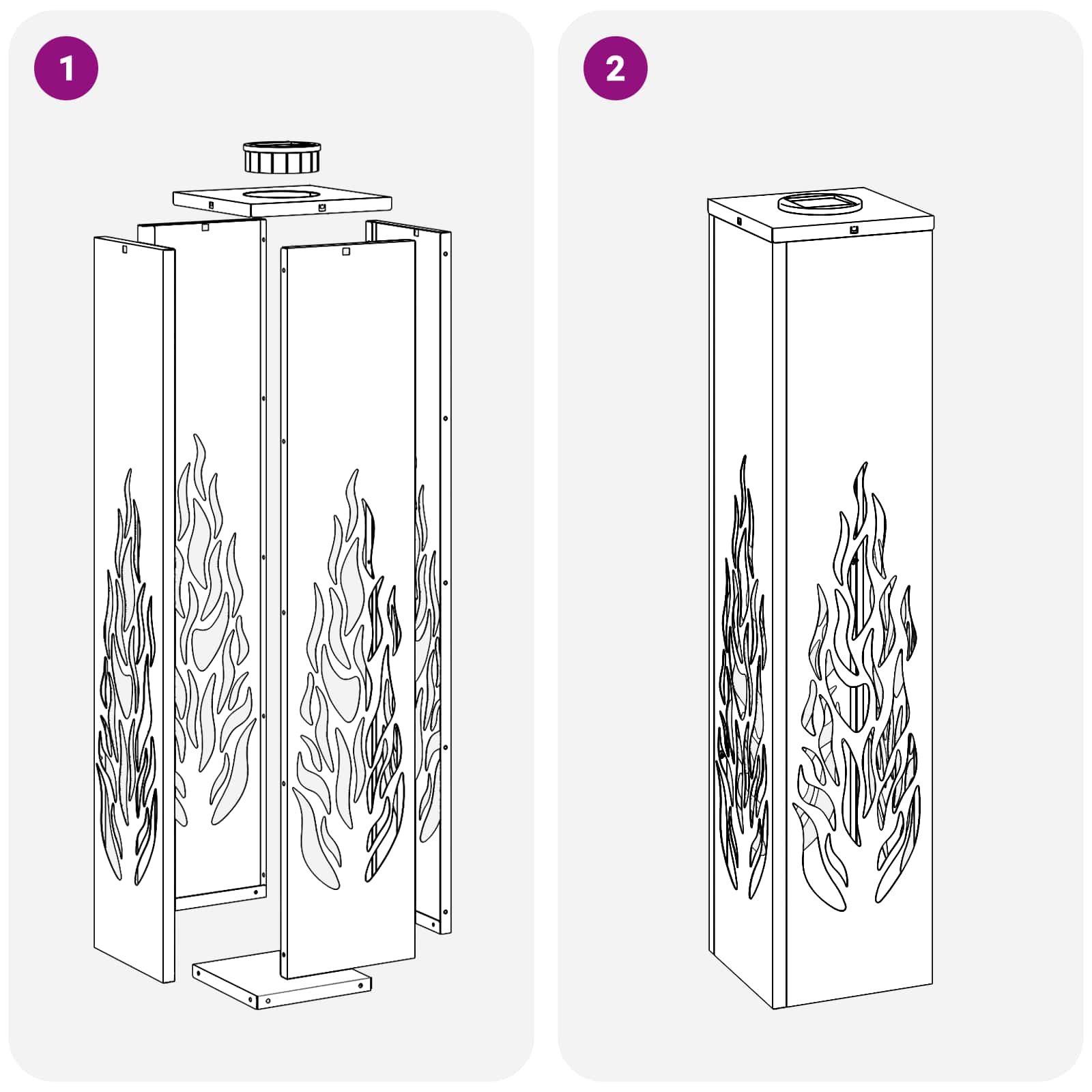 Solar LED Pad Licht 2 pcs Antraciet Koudgewalst staal image 12