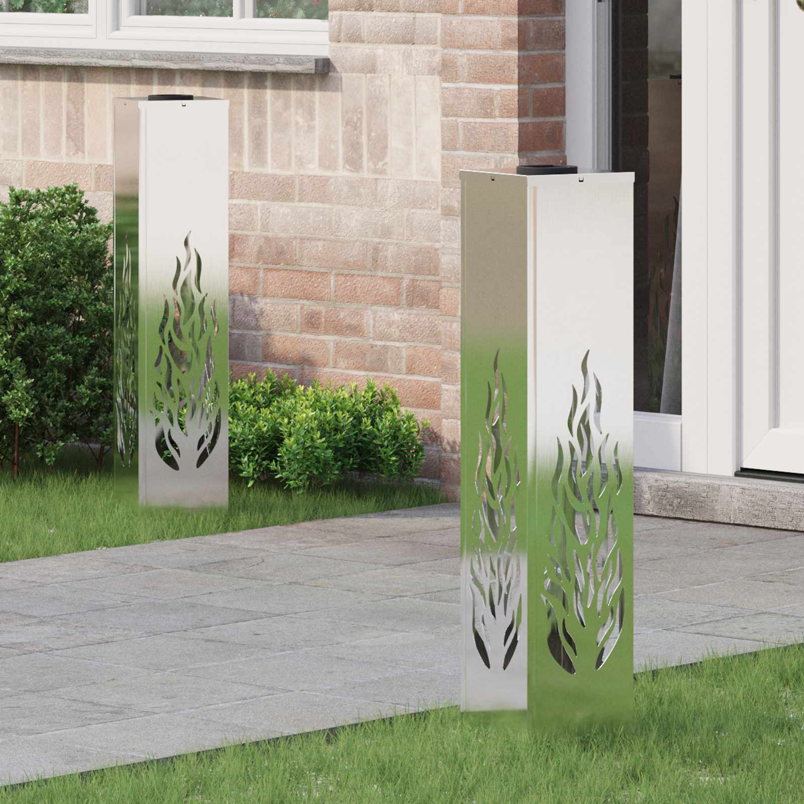 Solar LED Pad Licht 2 pcs Roestvrij staal Roestvrij staal image 1