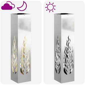 Solární LED Cestovní Světlo 2 pcs Stříbrná Pozinkovaná ocel - obrázek 13
