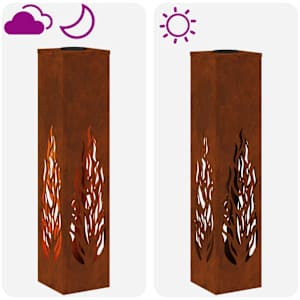 Solární LED Cestovní Světlo 2 pcs Rezavá - obrázek 14