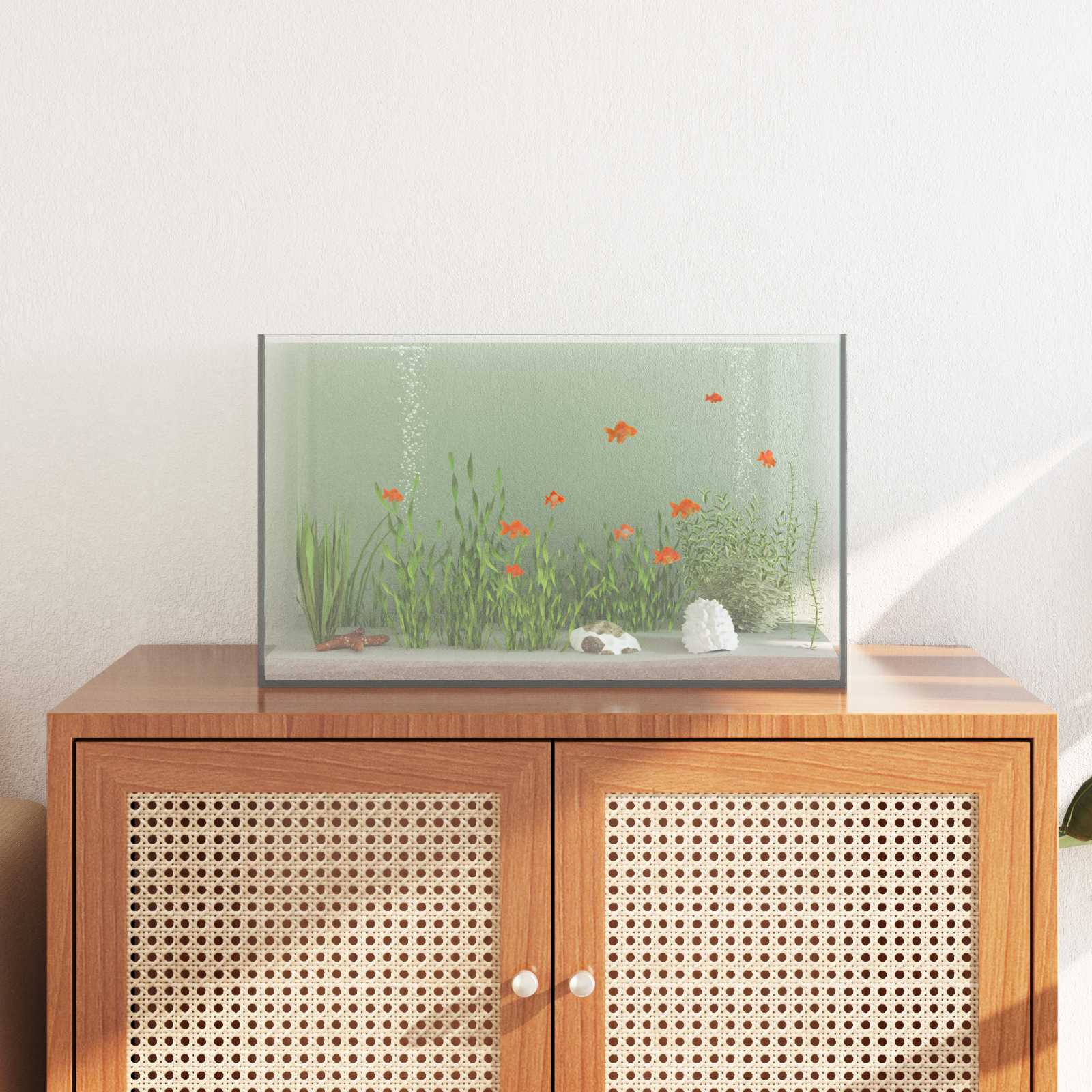 vidaXL Aquarium mit Speicher Transparent 50 x 30 x 30 cm Glas