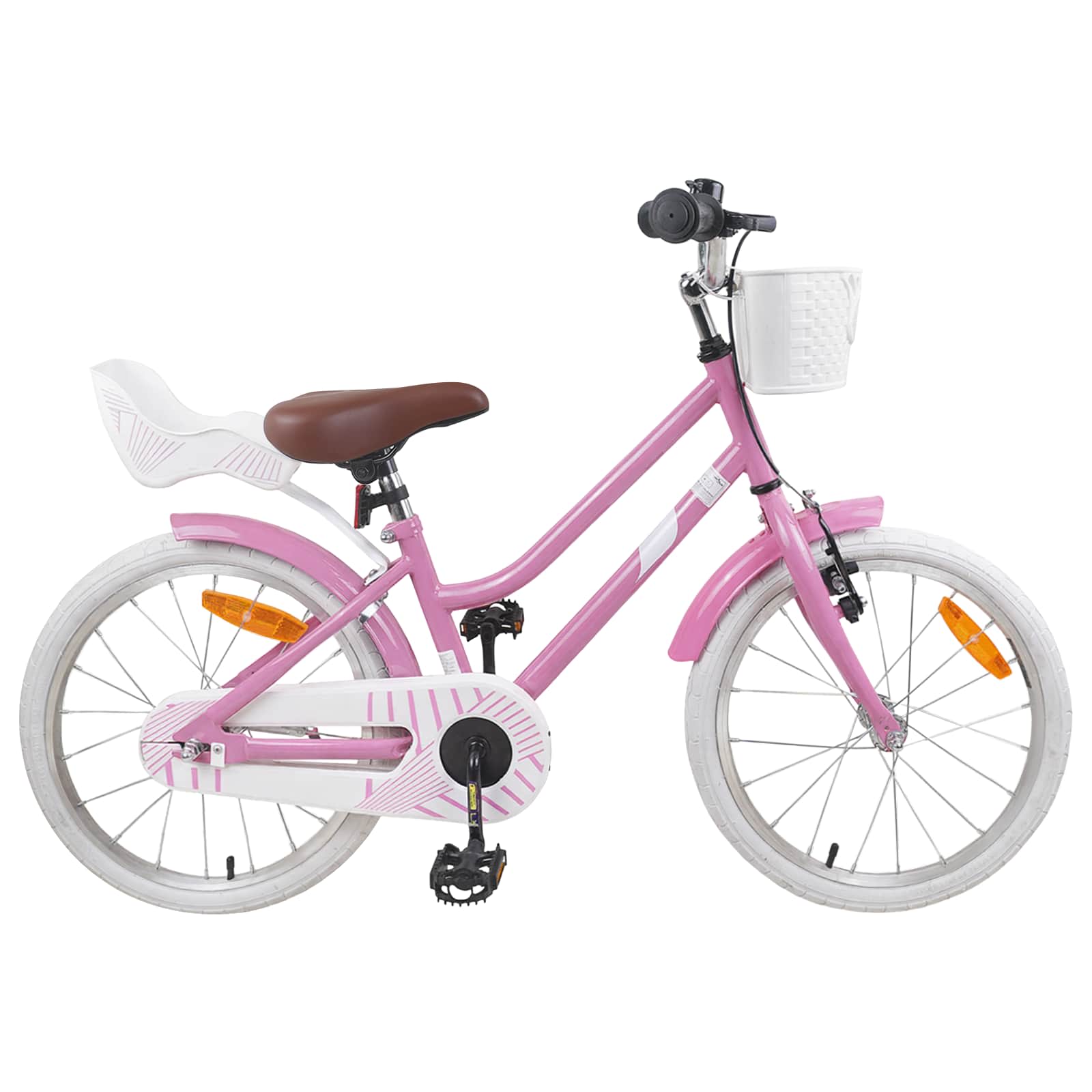 vidaXL Bicicletă pentru Copii 18 Inci pentru 5-7 ani Roz deschis